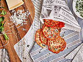 Tomato crisps with Parmesan cheese