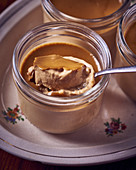 Chicory cream in jars