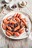Stewed carrots with raisins