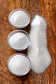 Isomaltulose, trehalose, and erythritol-stevia as sugar substitutes
