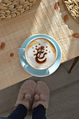 Latte artcoffee in a cup
