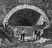 Railroad Vault Tunnel Construction, 19th Century