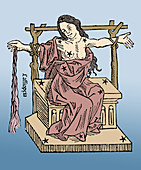 Seated Queen of Cassiopeia Constellation