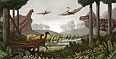 Cretaceous Period, Illustration