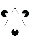 Optical Illusion, Kanizsa Triangle, Illustration