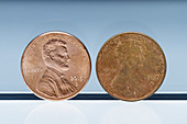 Aging coins