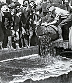 Prohibition, Dumping Kegs of Liquor, 1920