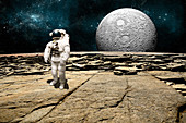 Stranded Astronaut on Moon, Concept