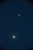 Venus-Jupiter Conjunction through Telescope