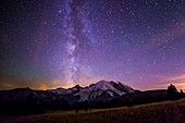 Milky Way over Mt. Rainier