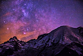 Sagittarius Milky Way and Mt. Rainier