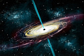Black Hole in Deep Space, Illustration
