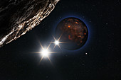 Binary Star Eclipse, Illustration