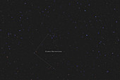 Coma Berenices, Constellation, Labeled