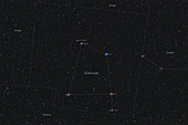Corvus, Constellation, Labeled