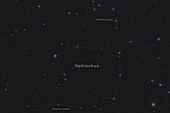 Ophiuchus, Constellation, Labeled