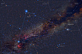 The Summer Triangle, Labeled