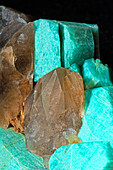 Amazonite and Smokey Quartz Crystals