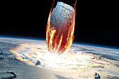 Asteroid Entering Earth's Atmosphere