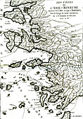 Historical map of the coast of Asia Minor