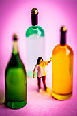 Concept of woman's alcoholism