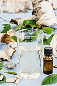 Birch essential oil and juice