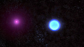Gamma-ray binary star system LMC P3, illustration