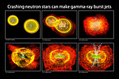 Merger of two neutron stars, simulation