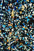 Apollo 11 moon rock sample, polarised light micrograph