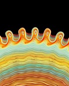 Fractal image of concentric ripples