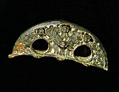 Viking bronze cheek piece for horse bridle