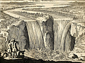 Niagara Falls Seen By Hennepin, 1698