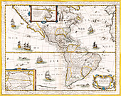 Nicolas Berey, The Americas Map, 1661