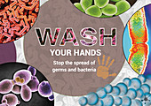 Wash Your Hands, Poster Illustration