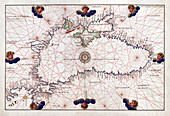 Battista Agnese, Portolan Atlas, Black Sea, 1544
