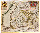 Joan Blaeu, Finland Map, 17th Century