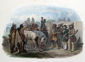 Prince Maximilian Meets Hidatsa Indians, 1830s