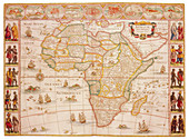 Joan Blaeu, Africa Map, 17th Century