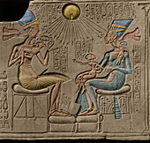 Egyptian Pharaoh Akhenaten and Nefertiti