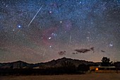 Geminid Meteors over the Chiricahuas, Arizona, USA