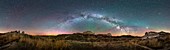 Milky Way amid hoodoos, Dinosaur Park, Alberta, Canada