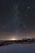 Sparkling Winter Sky over Snow