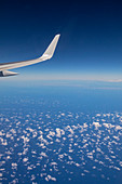Passenger jet in flight, USA