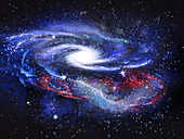 Spiral galaxy, artwork