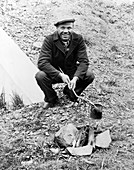 Hobo Cooking Meal, 1935