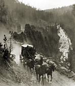 Stagecoach, Virginia Canyon Road, Yellowstone NP, 1905
