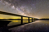 Milky Way over bridge