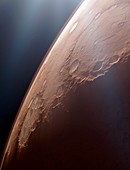 Martian atmosphere, illustration