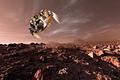 Schiaparelli ExoMars EDM lander at Mars, illustration