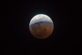 Total lunar eclipse near totality, July 2018